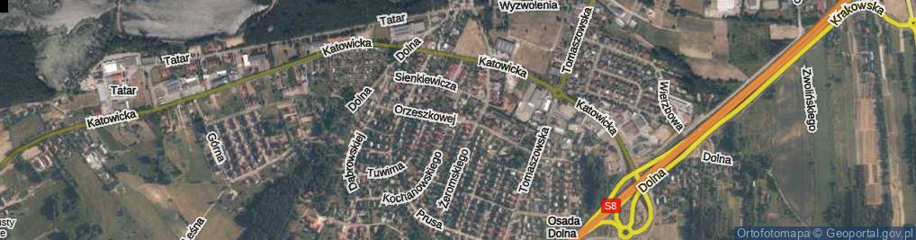 Zdjęcie satelitarne Orzeszkowej Elizy ul.